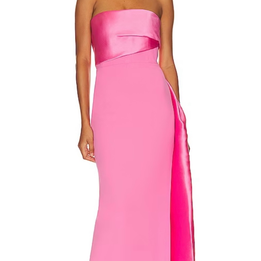 Elegant Pink Strapless Dress